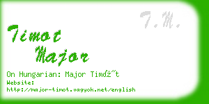 timot major business card